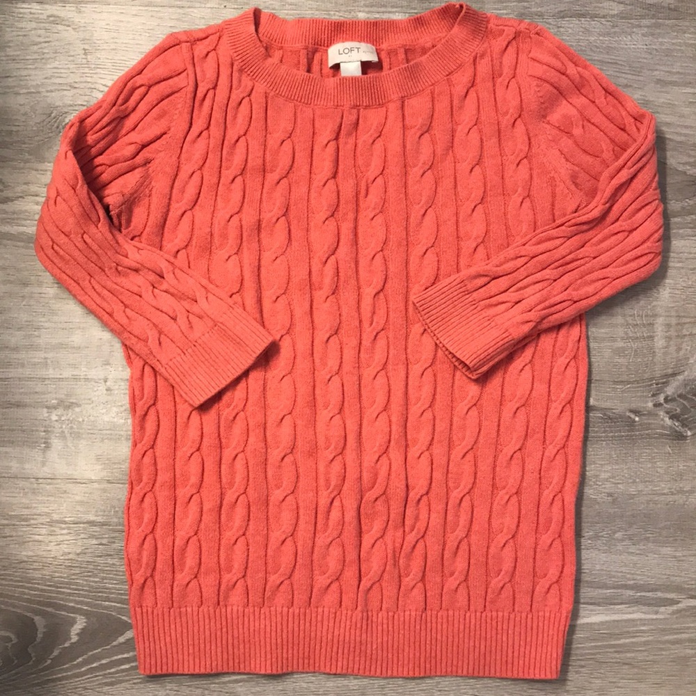 Loft salmon/peach sweater